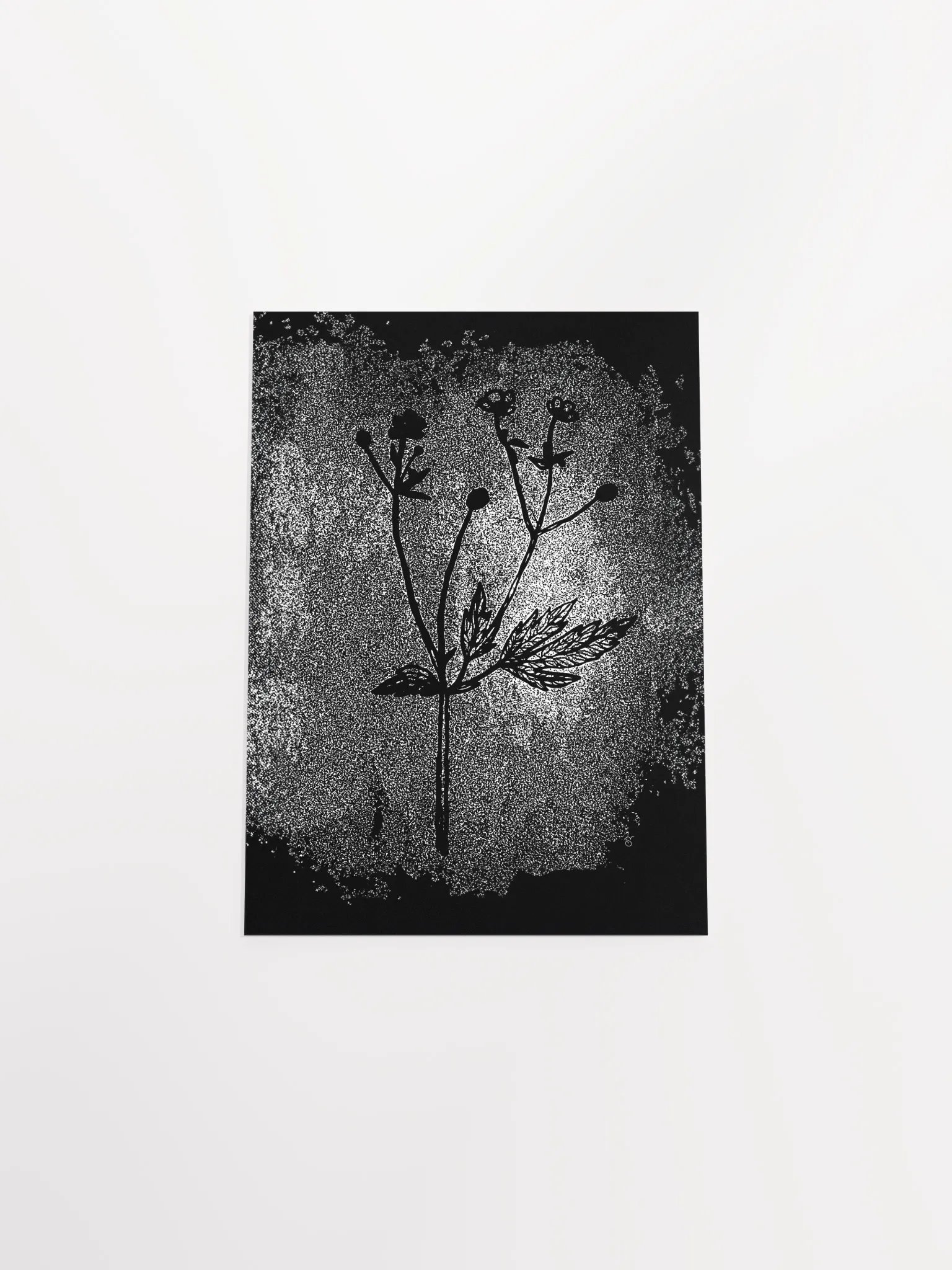 Silhouette Botanical Bliss Matte Poster - Wild Flowers Dark Stylish product image (4)