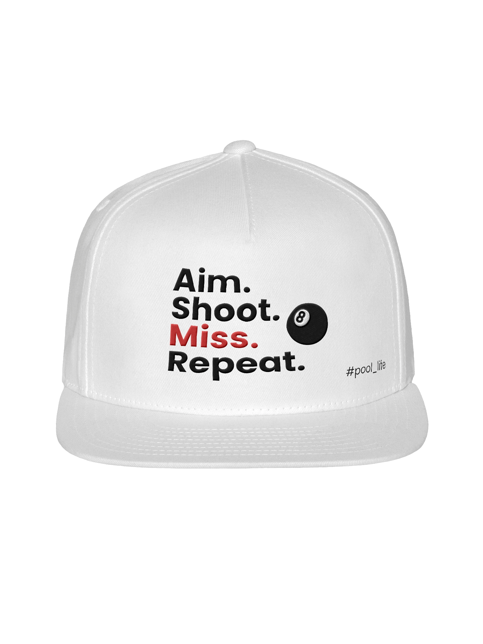 8-ball Pool Life Cap (Snapback - White) product image (1)