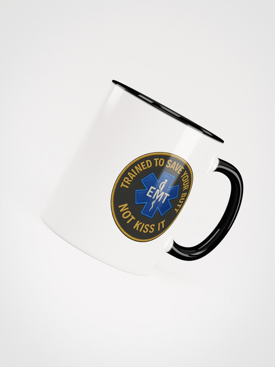 11 oz EMT Real Talk Mug – “Save Your Butt” Edition (White with Black Handle) product image (4)