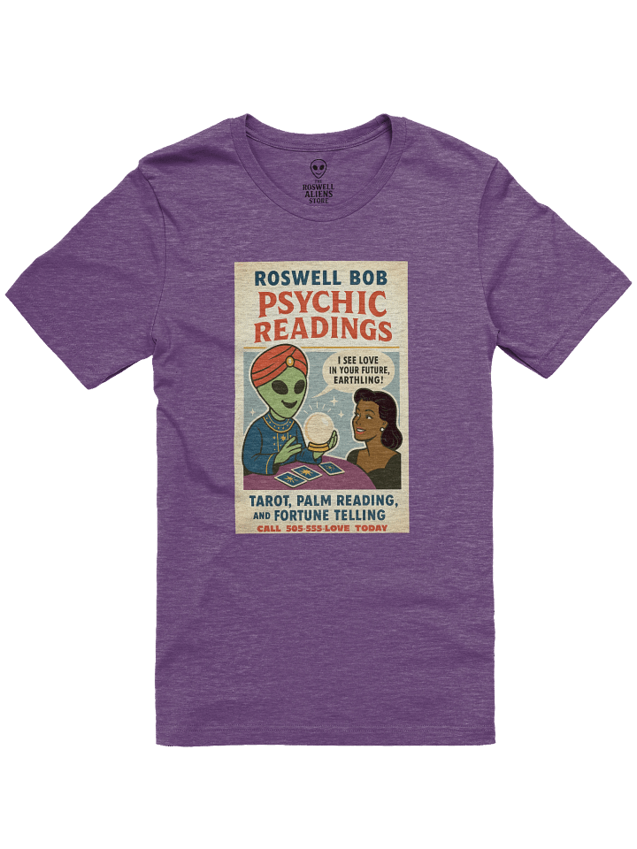 Psychic Readings Brunette Woman Roswell Aliens 1950's Retro Poster Unisex T-Shirt product image (5)