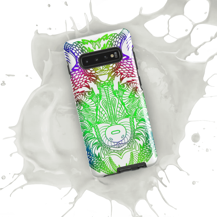 Wolf Head Green Mandala Phone Case product image (10)