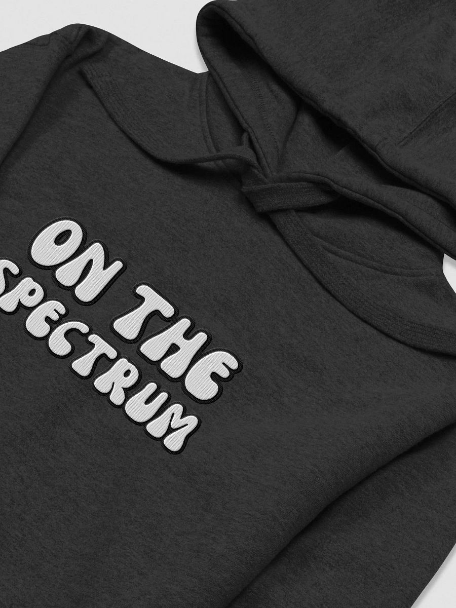 ON THE SPECTRUM lined design (lg., black and white) embroidered heavyweight hoodie product image (23)