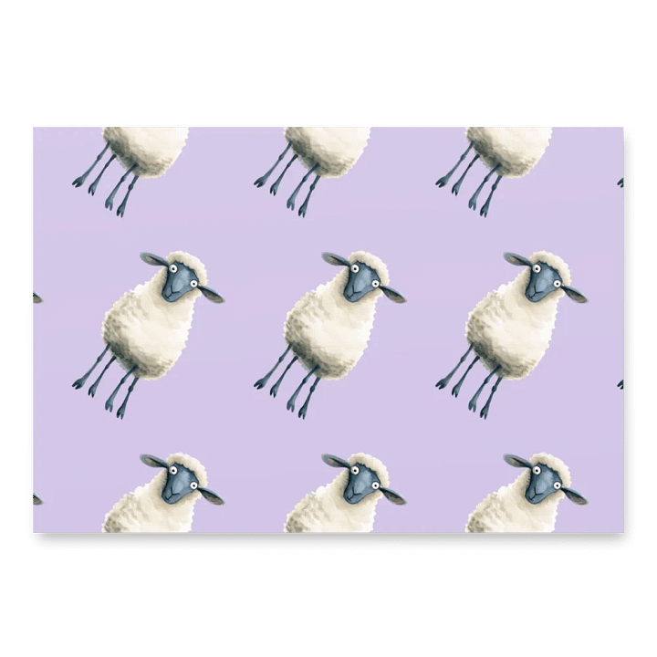 Quirky Sheep Wrapping paper product image (2)