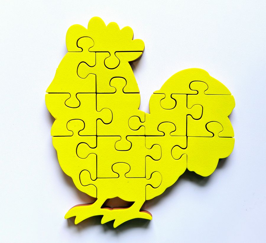 Rooster 3D Printed Jigsaw Puzzle – A Feathered Challenge for Young Minds! product image (3)