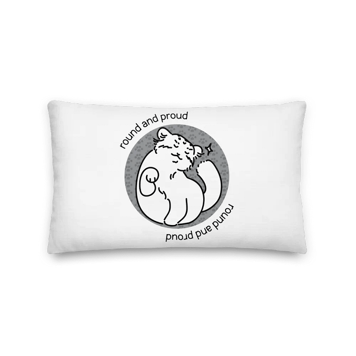 Round and Proud Manul Unlabeled Version - Pillow product image (2)