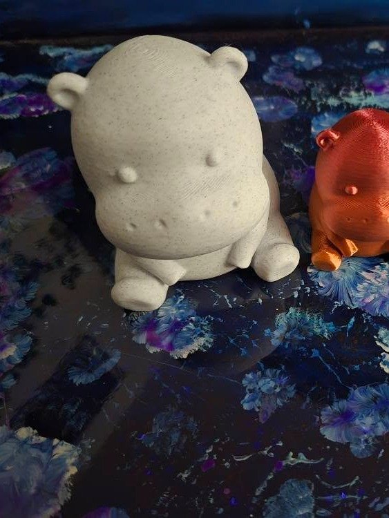 Large Sitting Hippo - 3D Printed product image (1)