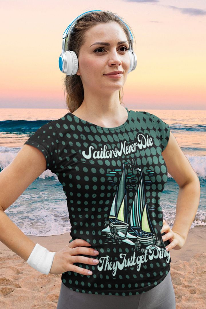 Sailors Never Die They just get Dinghy All Over Print T-shirt product image (1)