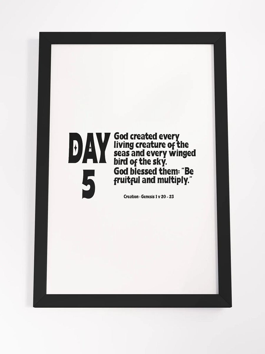 CREATION: DAY 5 Christian, Jesus, faith, God, Bible, Christianity, Jesus Christ, religion, Bible Verse, Love product image (8)