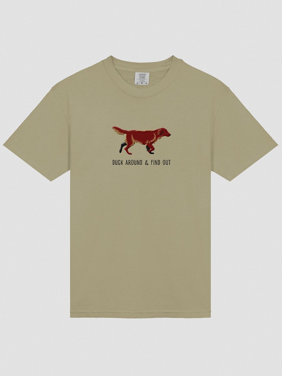 Duck Around and Find Out T-Shirt(Embroidered) of a Flat-Coated Retriever(Chocolate) product image (13)
