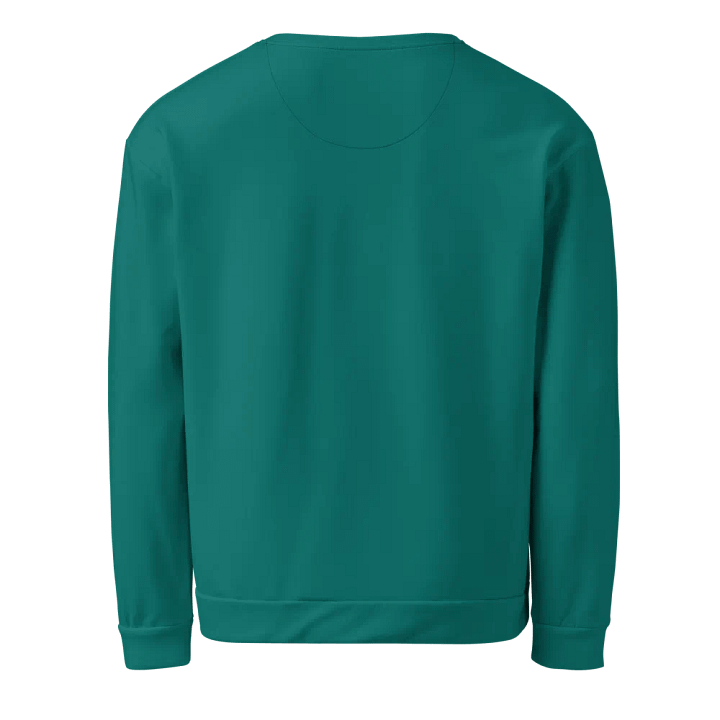Plain Deep Sea Green Light Summer Unisex Recycled Polyester Heavyweight Premium Sweatshirt by Treasure Pie product image (2)