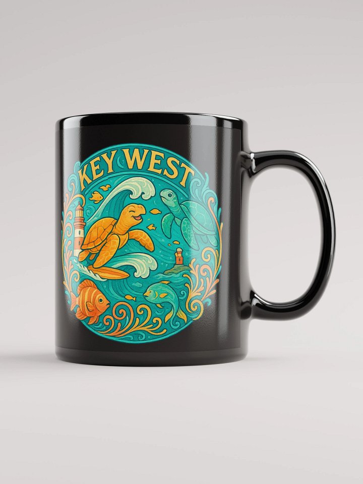 Key West Tropical Mug with Turtles, Fish, and Lighthouse product image (1)