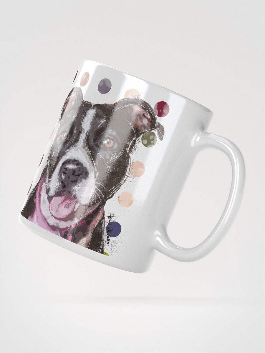 Pop Art Pitbull, white mug product image (3)