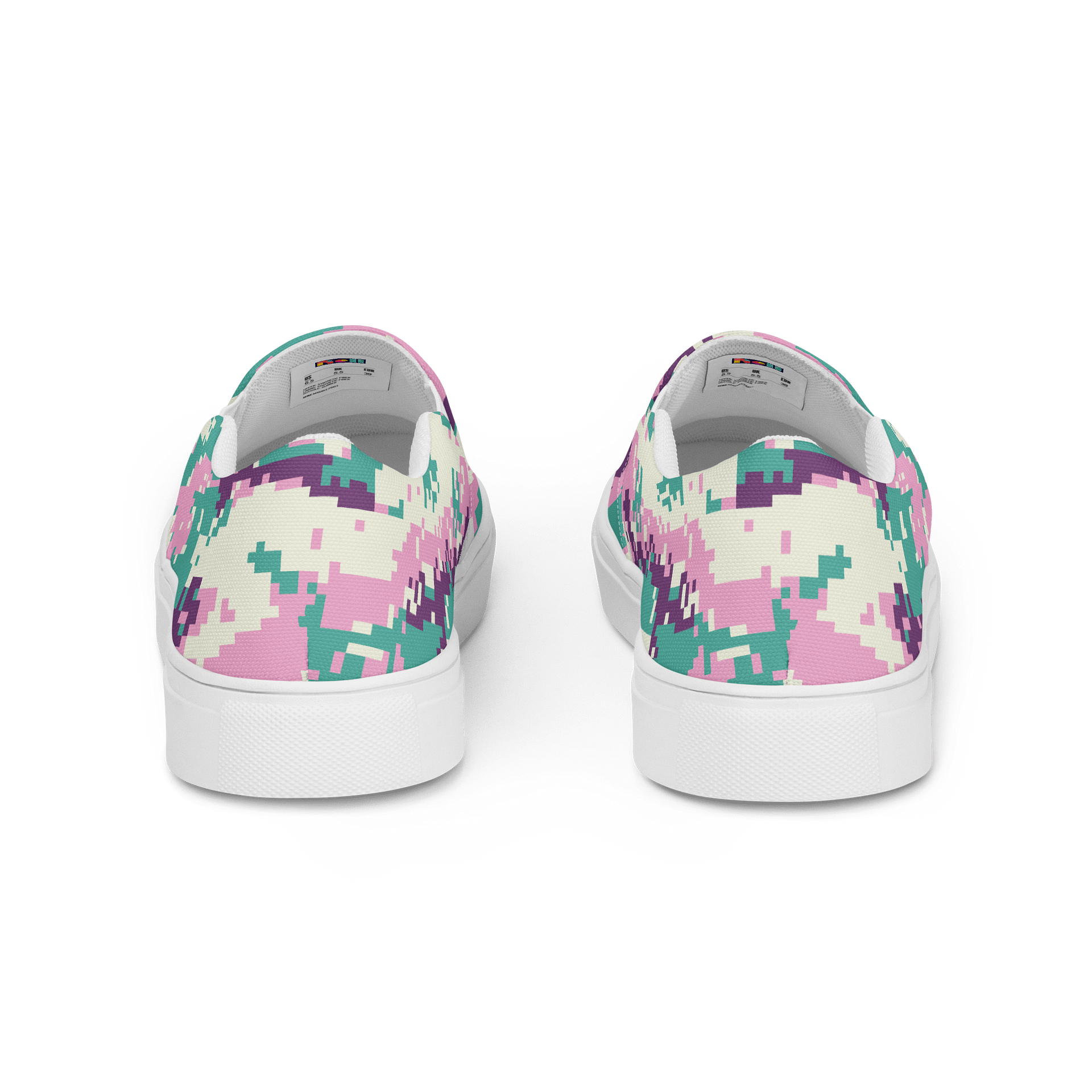 Pixelated Pink Camo Slip-Ons product image (4)