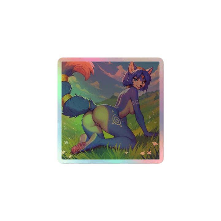 Krystal Posing With Butt (Star Fox) - Holographic Pornographic Sticker Sheet product image (1)