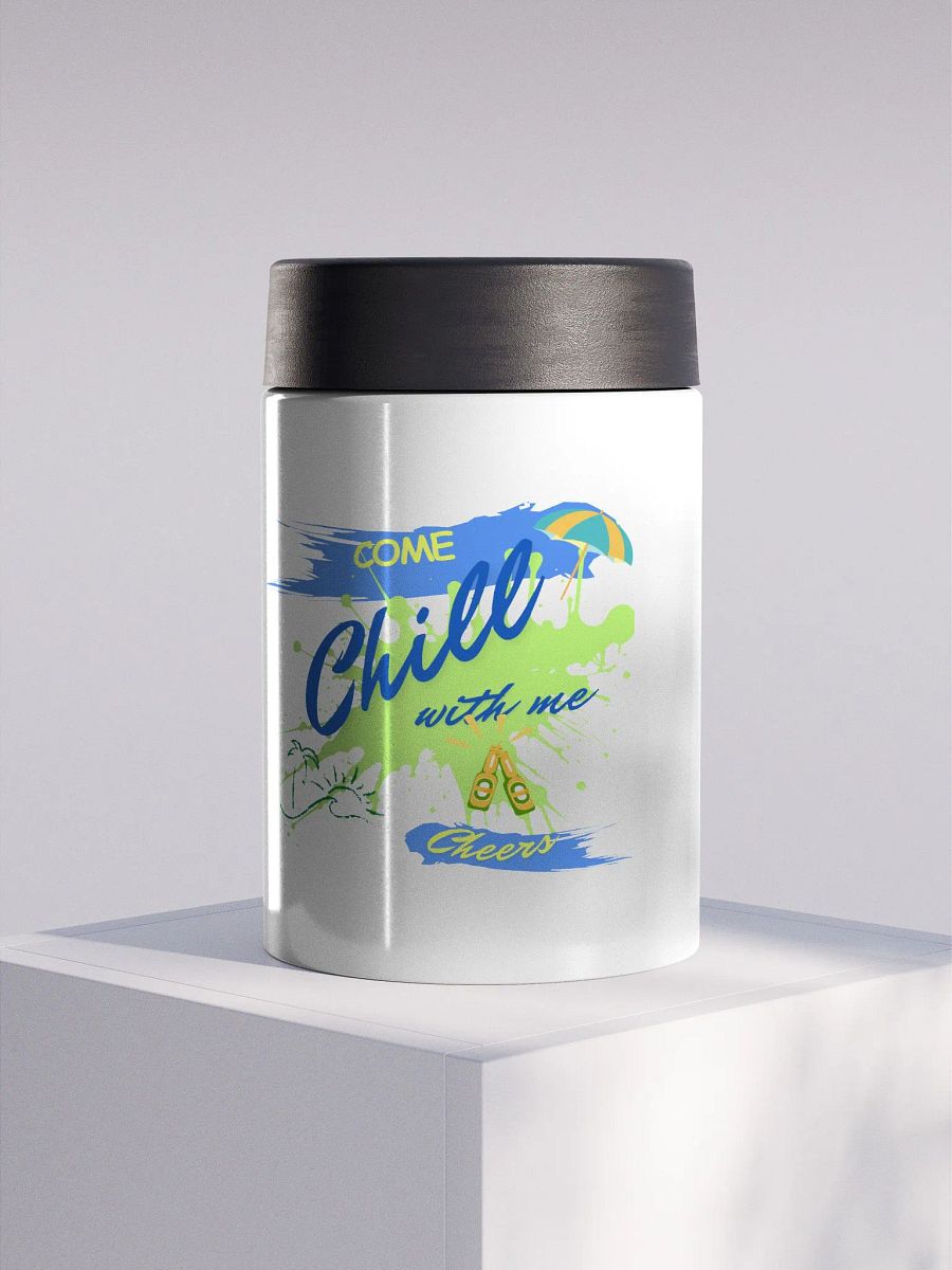 Stainless steel Koozie for your summer parties.   ‘Today we only Sizzle and chill’ design. product image (1)
