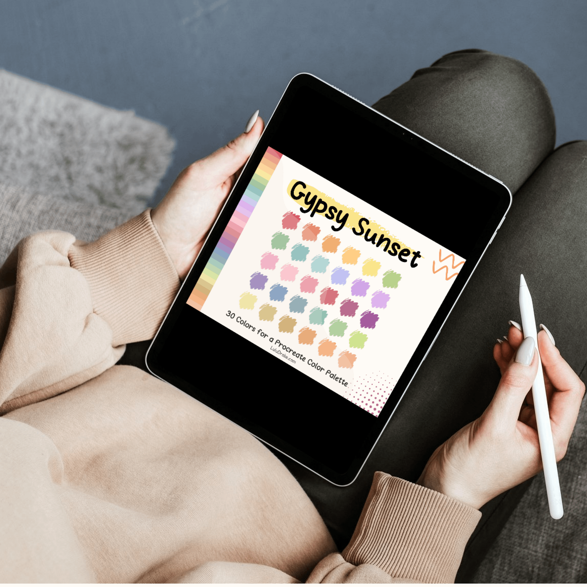 Gypsy Sunset Procreate Color Palette with HEX Codes ★ DIGITAL ★ product image (3)