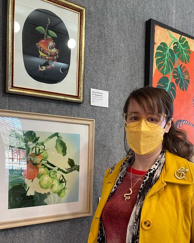 Enjoyed the ‘Year of the Snake’ reception today at @artstationcobb! 🐍 There’s a great selection of snake-themed works on disp...