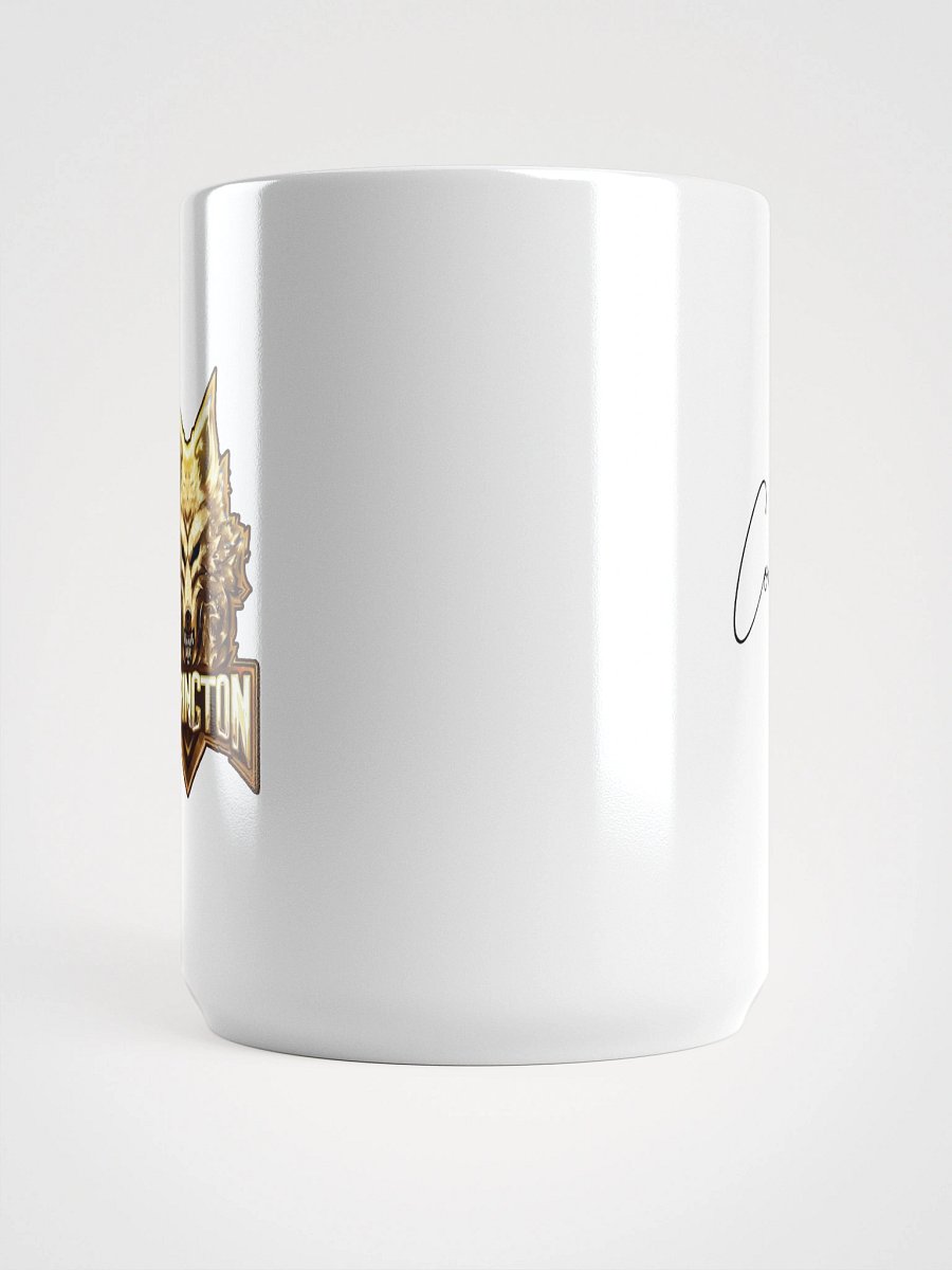 Golden Wolf Logo White Glossy Mug product image (5)