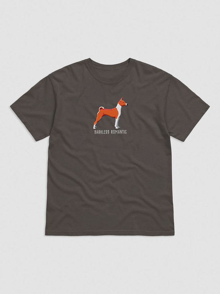 Barkless Romantic T-Shirt(Embroidered) of a Basenji product image (1)