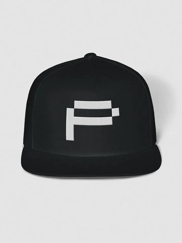 Pix Stitch 'P' White Flat Snapback Cap product image (4)