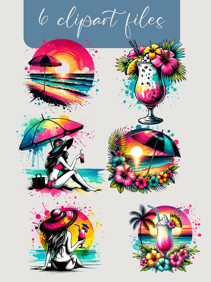 Colorful Summer Vibes - clipart png product image (1)