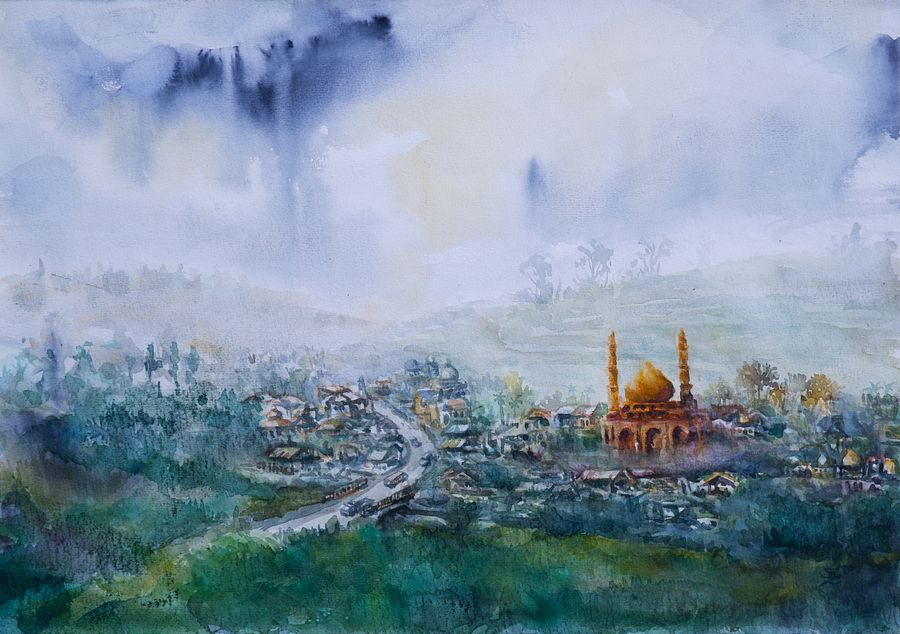 "Dieng: City of a Thousand Mosques" Painting by Deni Je product image (1)