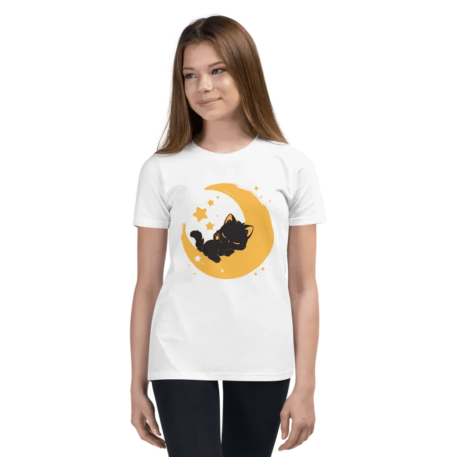 Dreamy Moon Black Cat Kids T-Shirt product image (3)