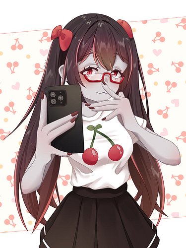 Skeb commissioned by @/angelamonster3 #commission #animeart #animecommission #cherryart #vtuber