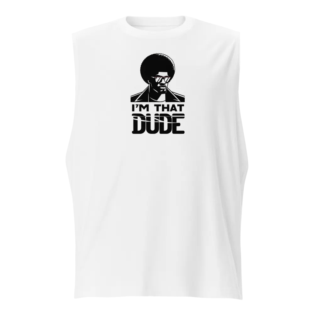 Afro Dude Muscle Tank (front & back) product image (1)