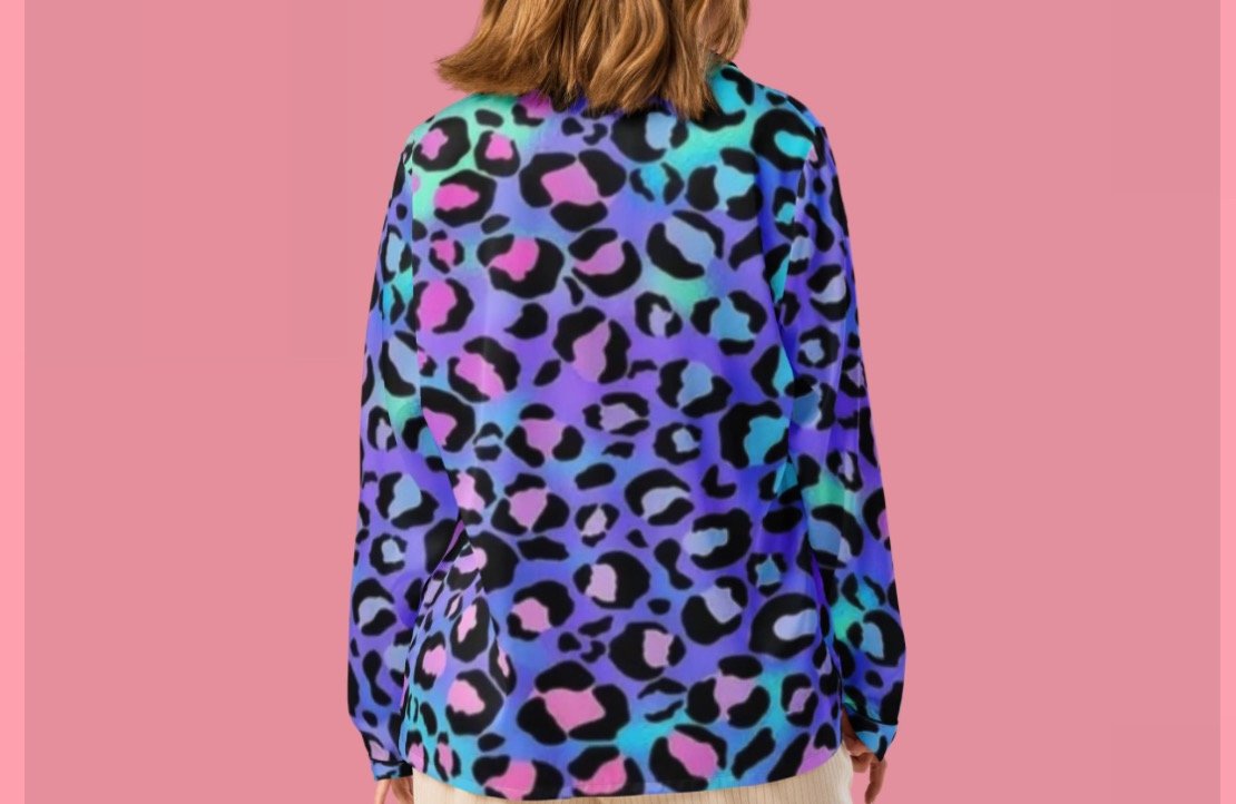 Leopard Neon Long-Sleeve Pajama Top product image (4)