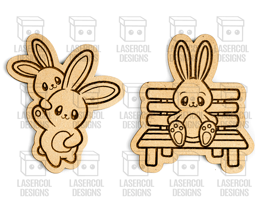 Easter Bunny Paint Kit DIY Cut Outs Set 4 - Laser Cut Files product image (6)