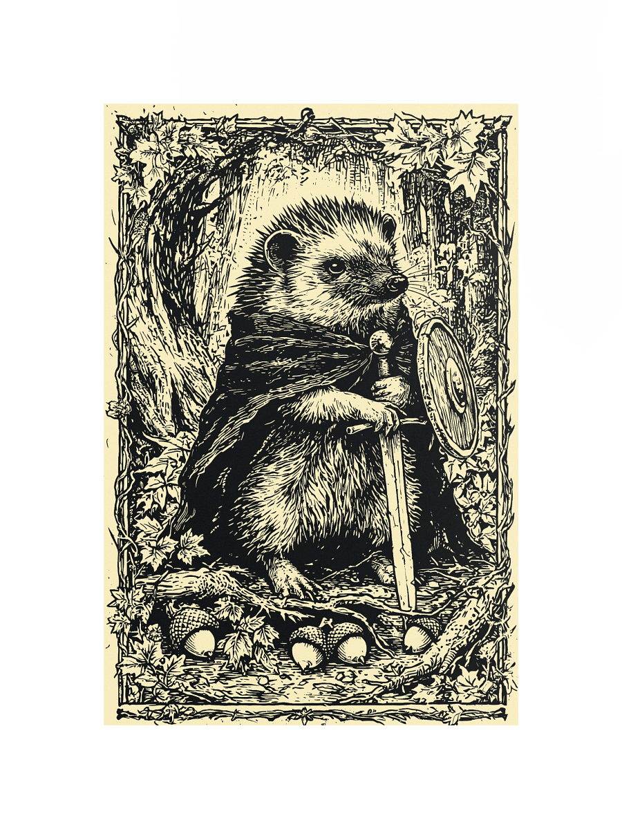 Hedgehog Guardian – Tiny Heroes Poster product image (1)