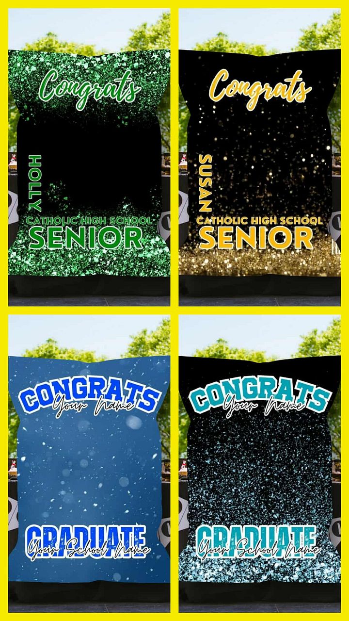 Editable Graduation Chip Bag Bundle – 14 Canva Templates Class of 2025 product image (2)