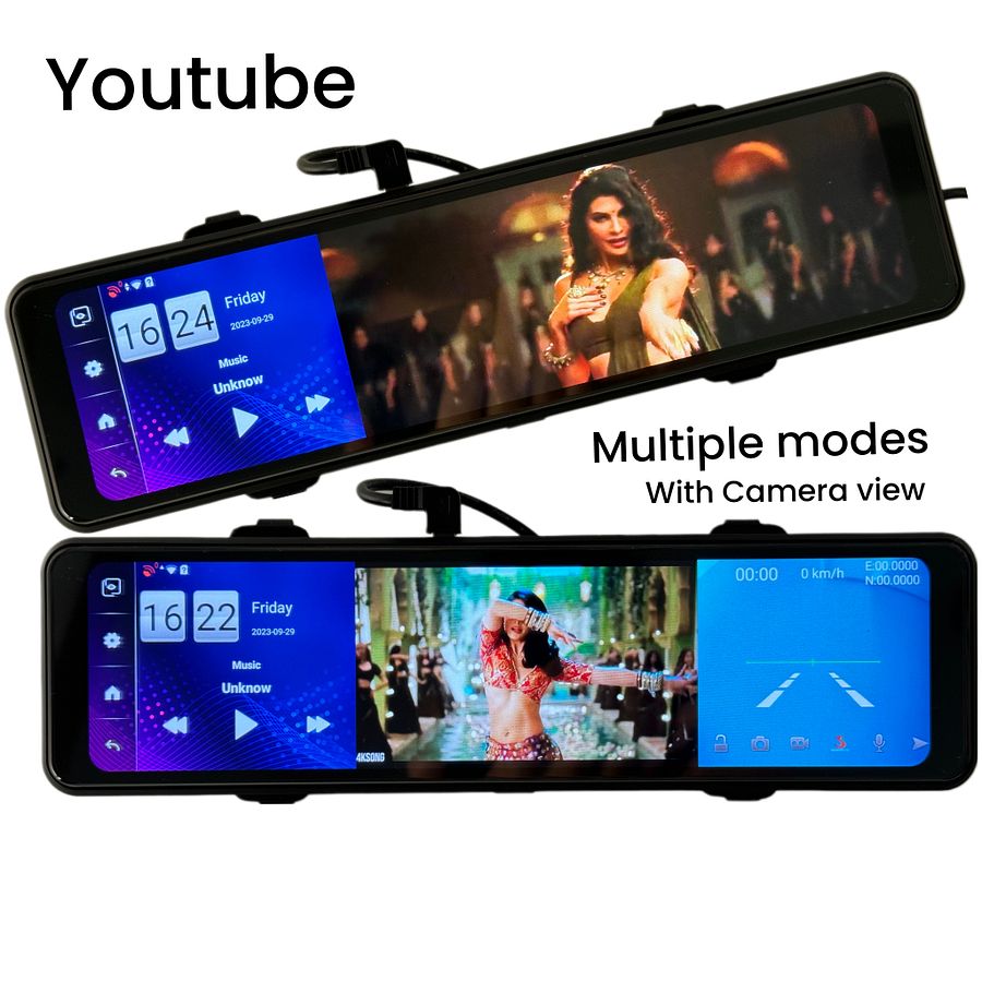 SRS ABSOLUTE 2K 4G Smart Dash Cam | Android | ADAS | 24x7 Remote Audio-Video Monitor | GPS Tracking | 256GB MicroSD support| PlayStore | Maps-Apps Support | Steering Control | Split Screen| Multi-Task product image (6)