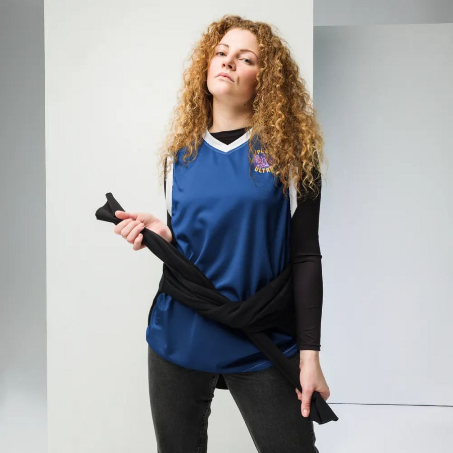 Blue Plus Ultra Basketball Jersey (Back) product image (9)