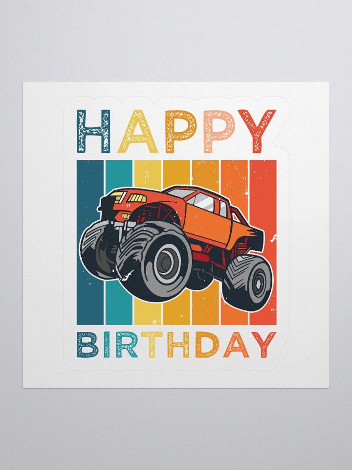 Happy Birthday (Monster Truck) Sticker product image (1)