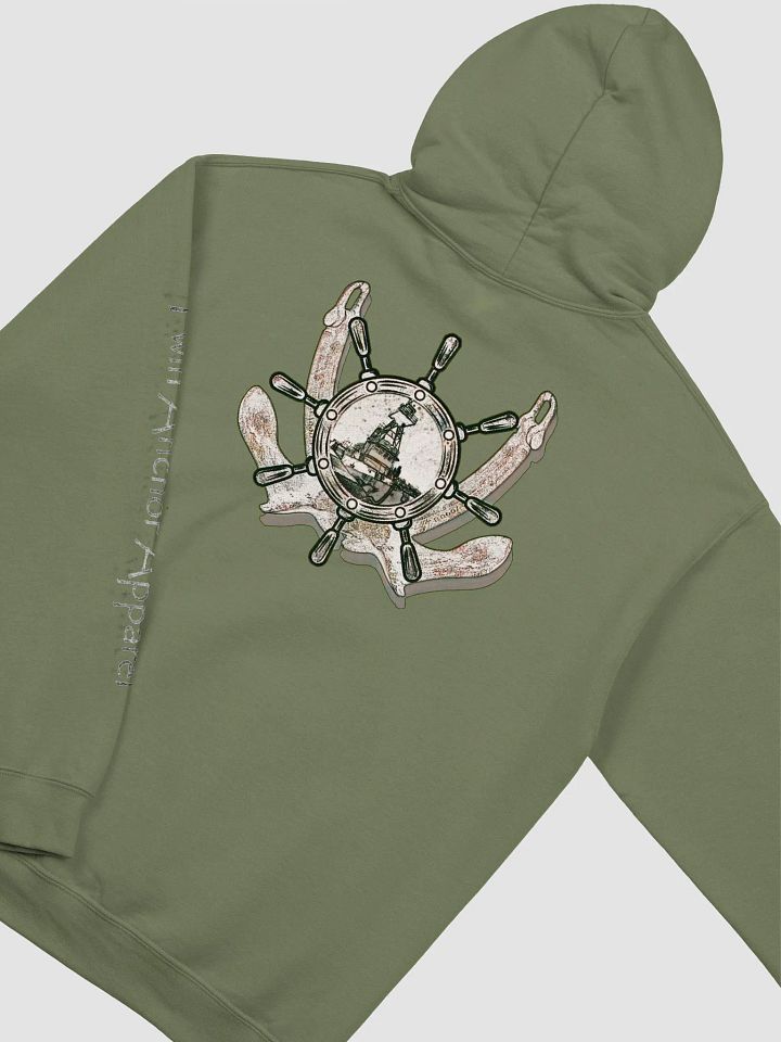 Twin anchor ship wheel & Tug CE Hoodie - sleeve Twin Anchor product image (1)
