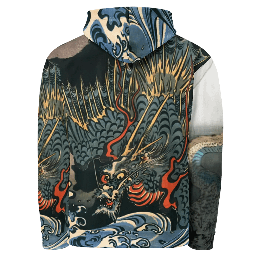 Dragons All-Over Print Recycled Unisex Hoodie product image (4)