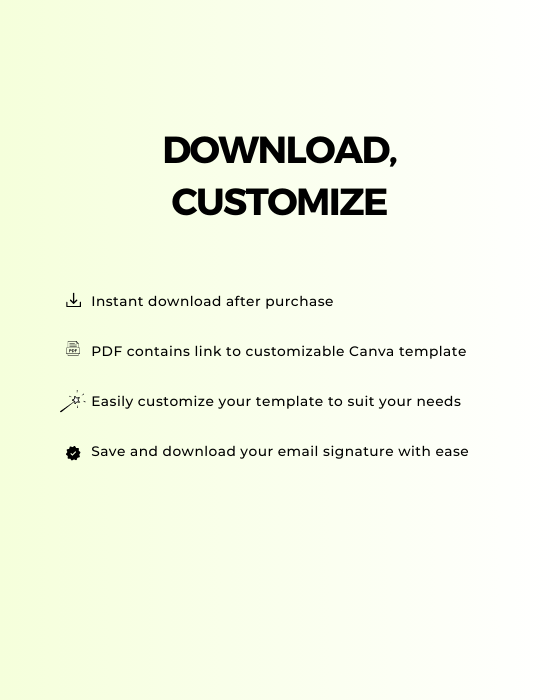 Black and White Minimalist Elegant Email Signature product image (2)