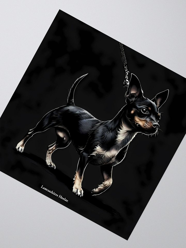 Lancashire Heeler Dog Illustration | Bold Black-and-White Canine Art product image (4)