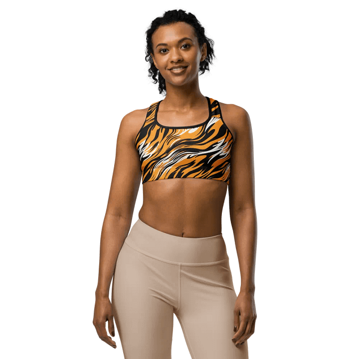 Roaring Tiger All-Over Print Sports Bra product image (1)