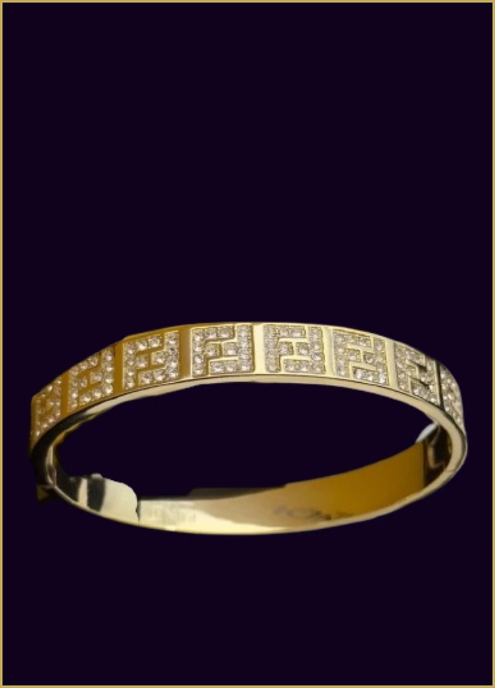 FORBIDDEN FASHION GOLD RHINESTONE SYMBOL BRACELET product image (2)