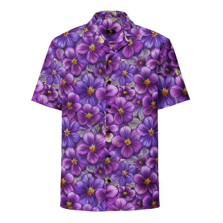 Elegant Blooms: African Violet Inspired Shirt product image (1)