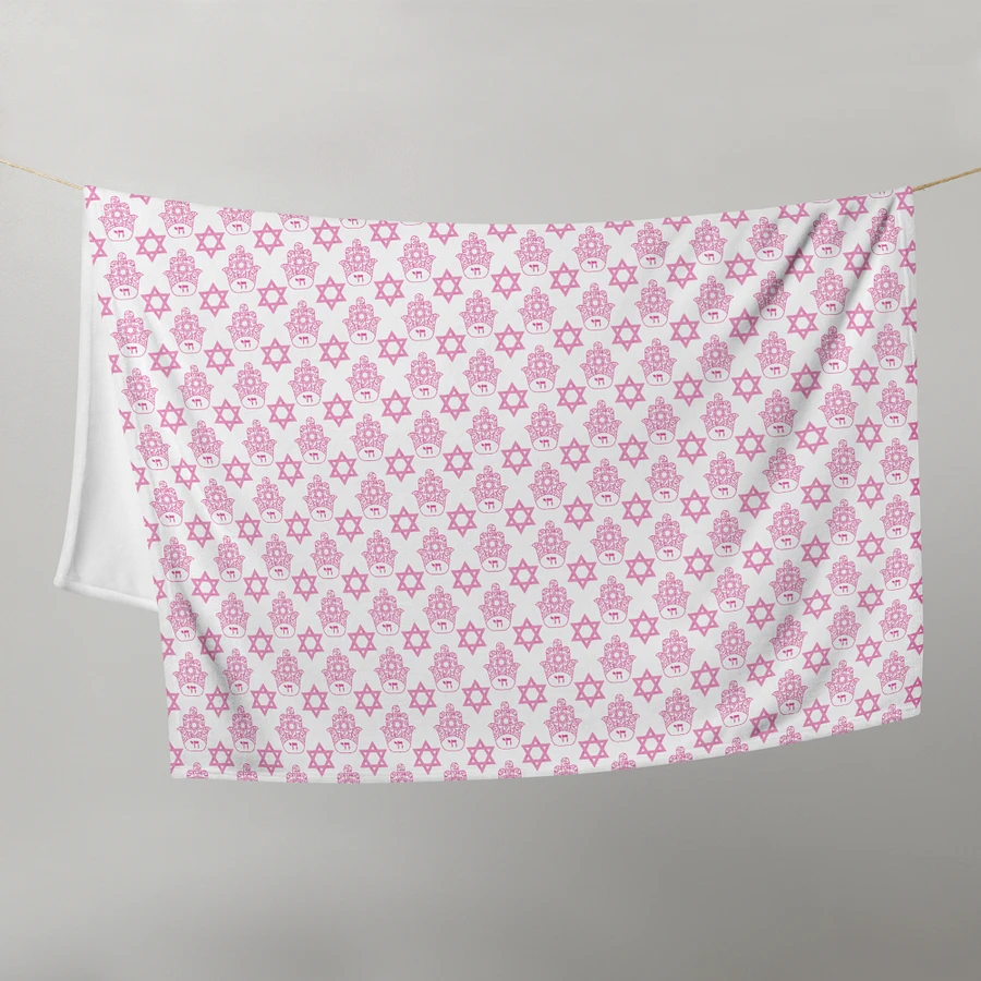 Pink Hamsa & Star of David Blanket product image (13)