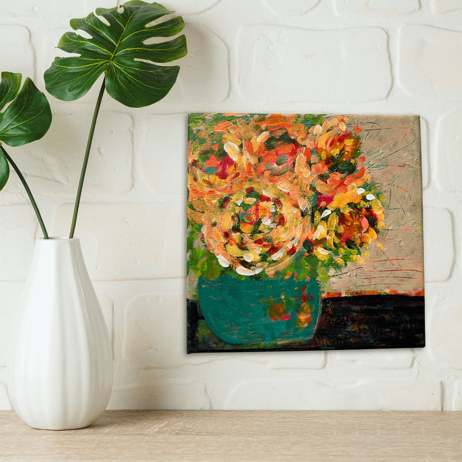 Original Painting: Firelight Bouquet product image (1)