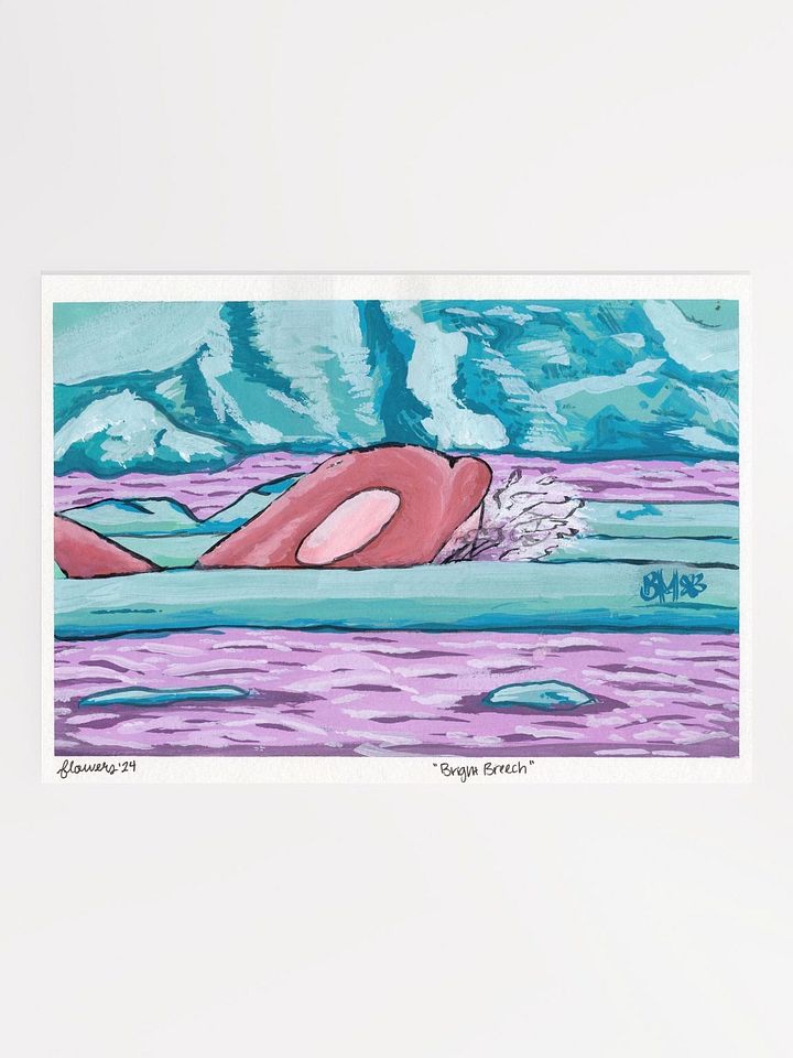 vaporwave arctic orca - gouache - print product image (1)