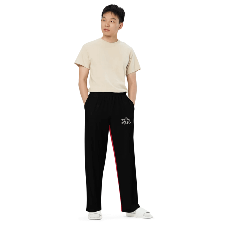 Burning Lotus Unisex wide-leg pants product image (6)