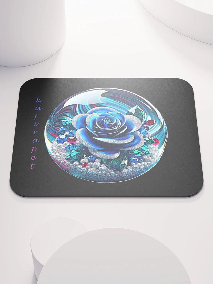 Blue Rose Marble Mousepad product image (1)