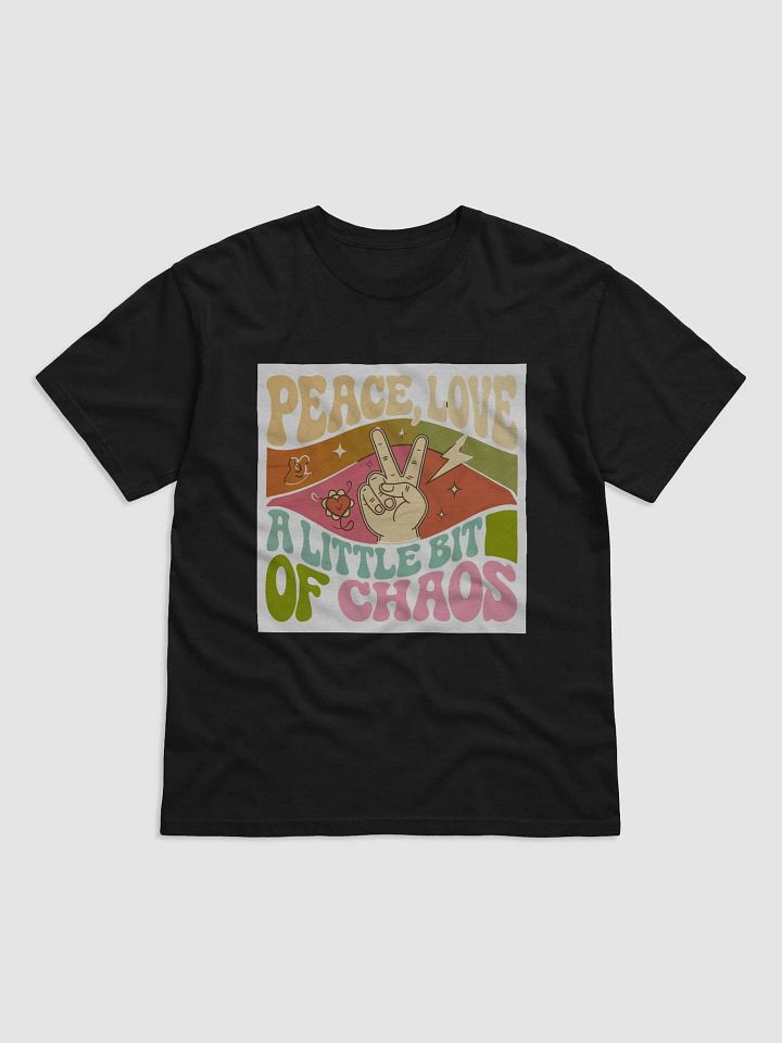 Peace, Love, & Chaos Retro Tee product image (1)