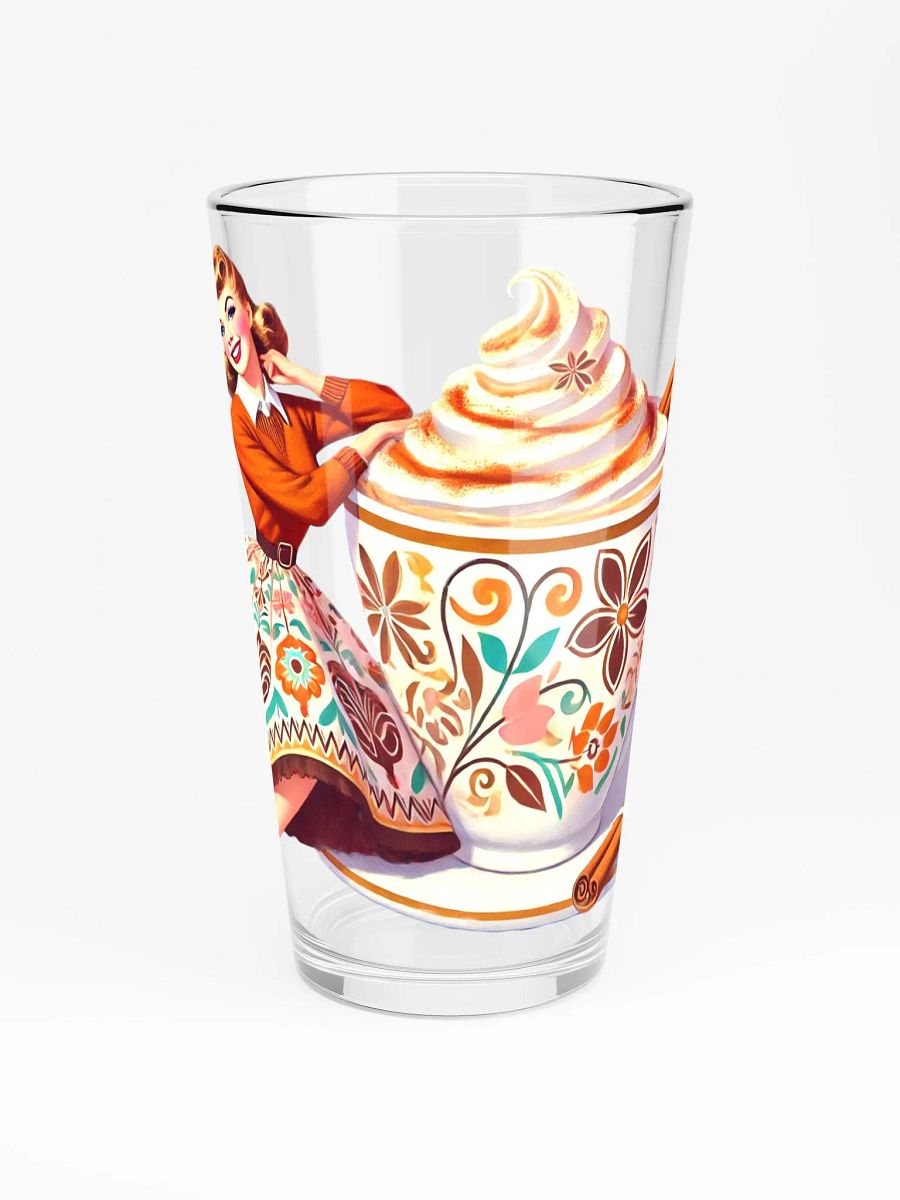 Caramel Latte Lady 16 oz Pint Glass product image (4)